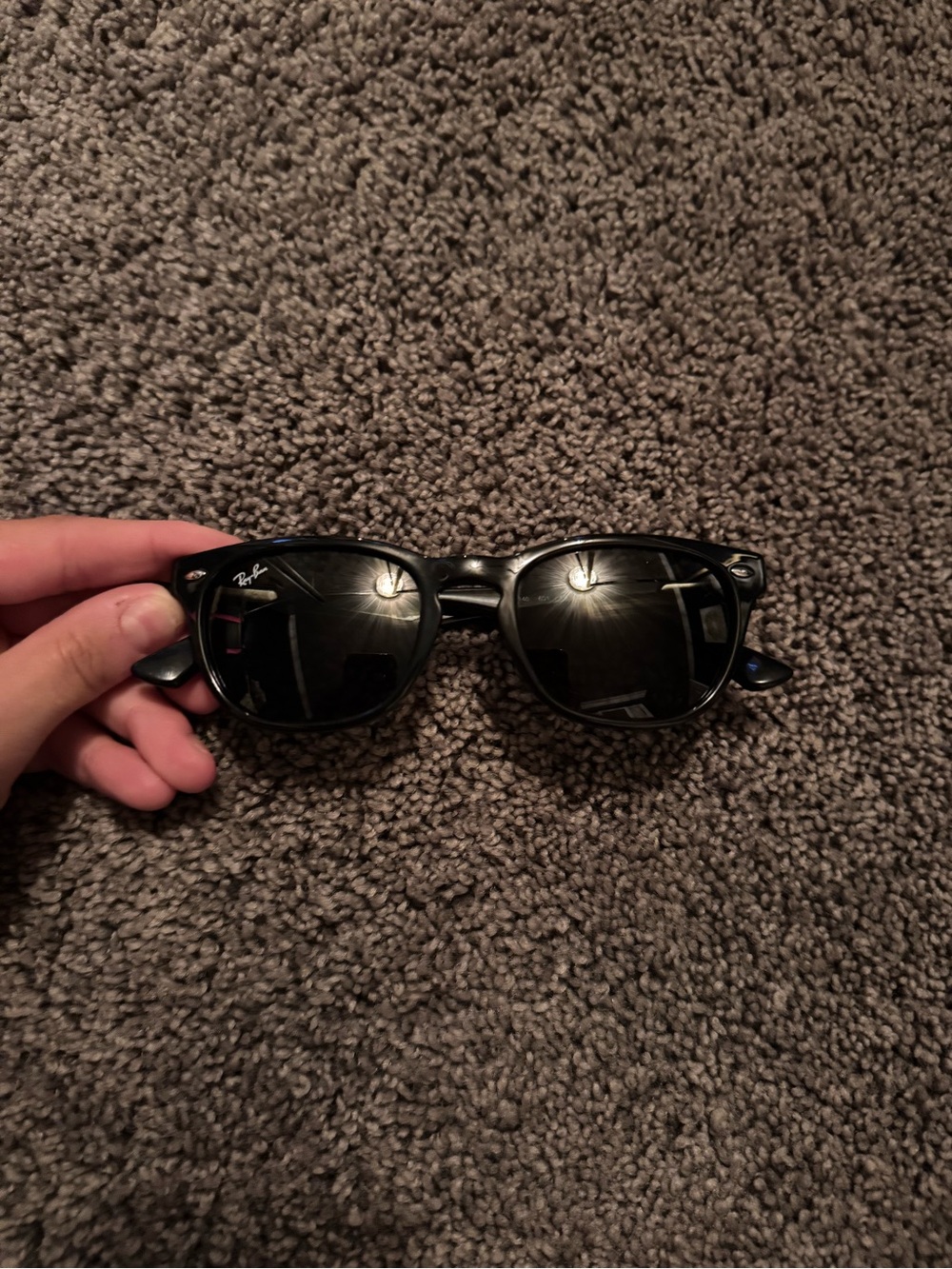 Ray-Ban Black Frame Sunglasses with Black Case - Picture 2 of 3